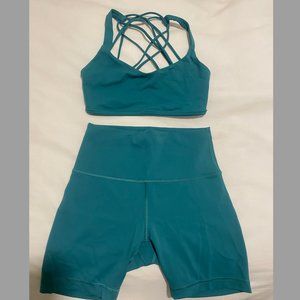 Lululemon Wunder Train Short and Free to Be Bra Matching Set